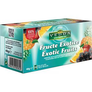 Ceai Vedda fructe exotice 20x2g plicuri