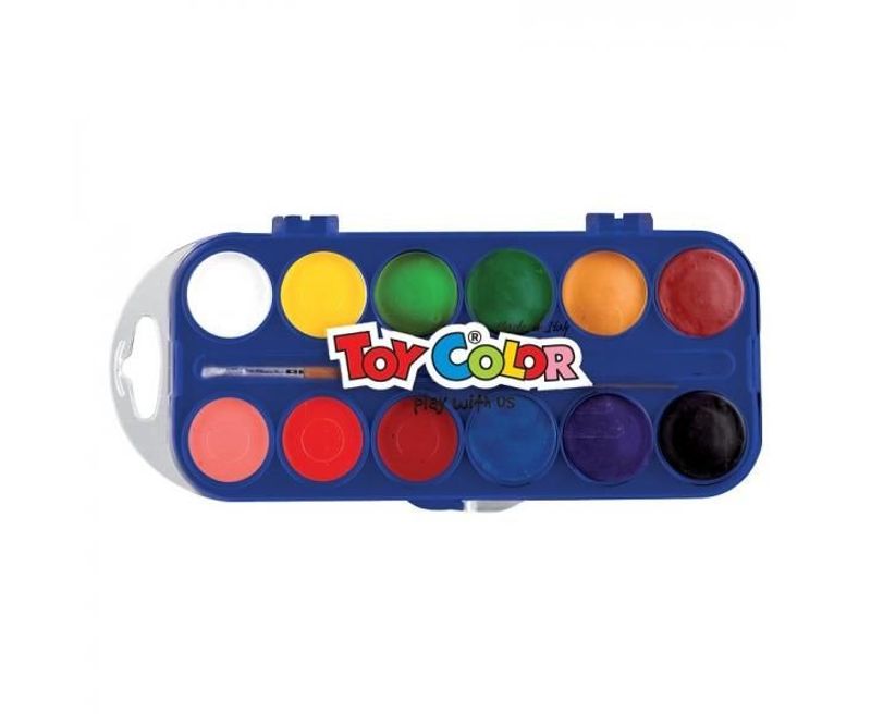 Acuarele-12culori-set-cu-pensula-Toy-Color