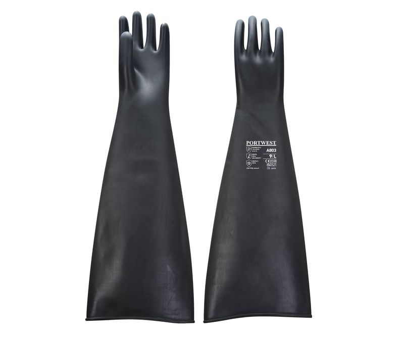 Manusi-protectie-chimica-latex-si-cauciuc-negru-60cm-Portwest-Marime-9