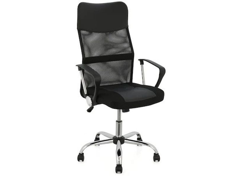 Scaun birou ergonomic mesh si PU negru Dacris
