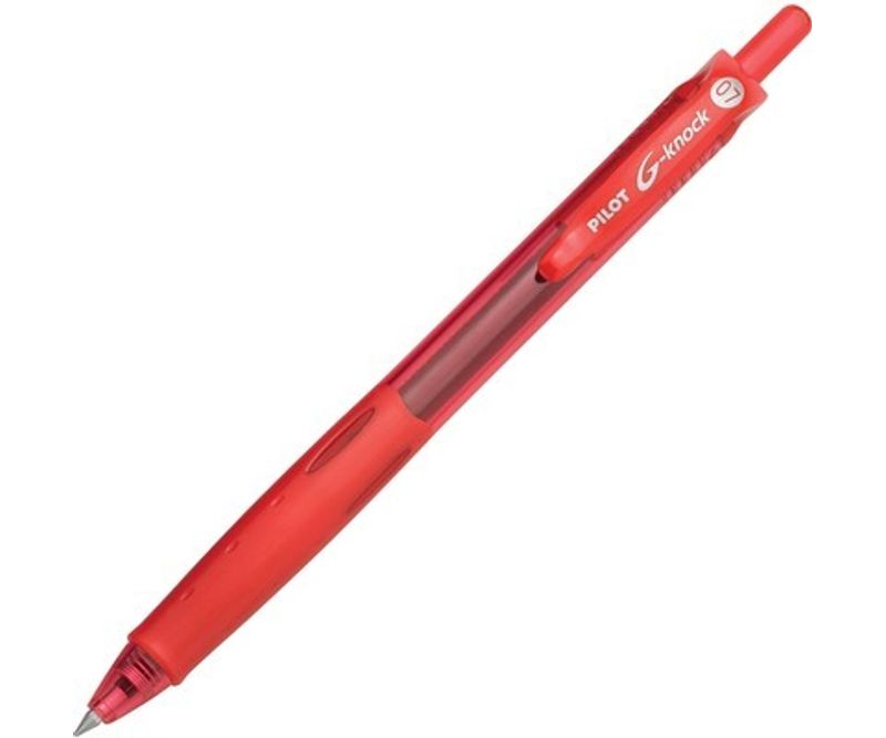 Roller-cu-gel-Pilot-G-Knock-BegreeN-0.7-mm-rosu