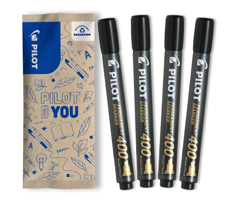 set-flow-pack-4x-marker-permanent-p100-negru