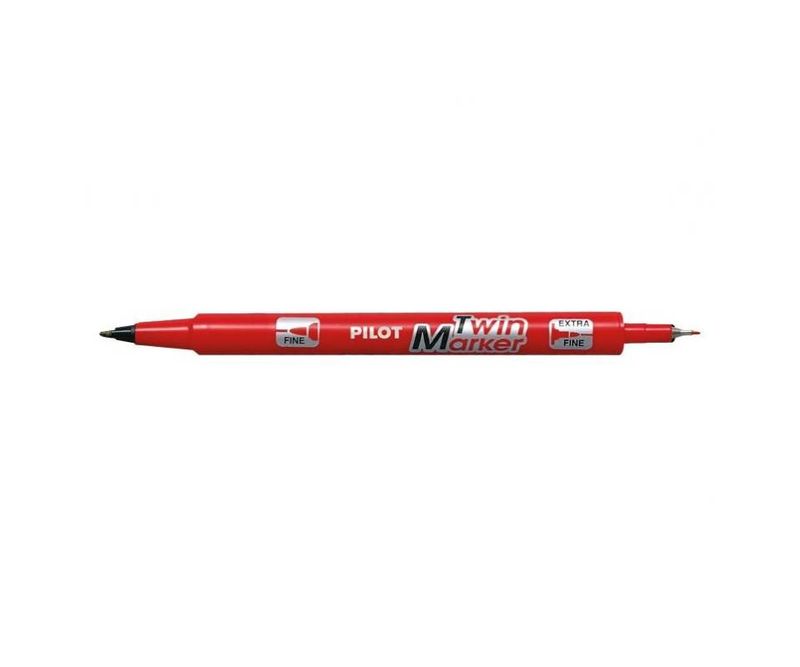 Marker-permanente-Pilot-Twin-BegreeN-0.4-mm-rosu