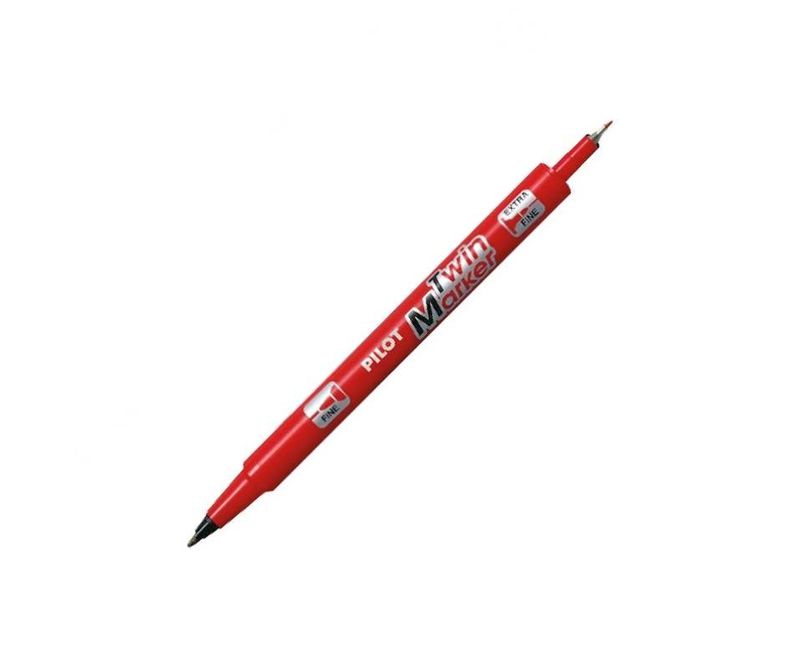 Marker-permanente-Pilot-Twin-BegreeN-0.4-mm-rosu