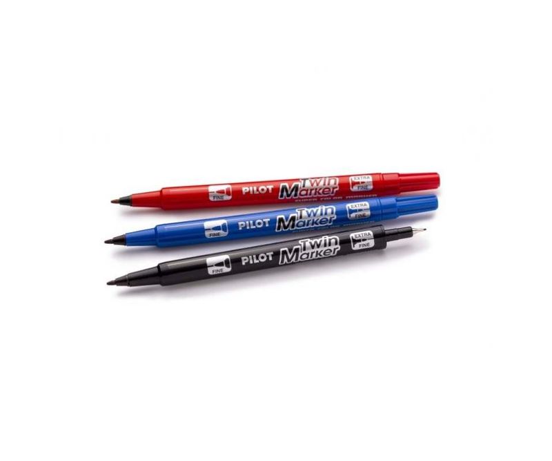 Marker-permanente-Pilot-Twin-BegreeN-0.4-mm-rosu