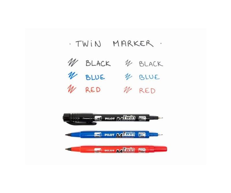 Marker-permanente-Pilot-Twin-BegreeN-0.4-mm-rosu