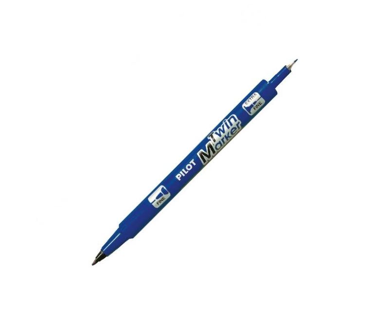 Marker-permanente-Pilot-Twin-BegreeN-0.4-mm-albastru