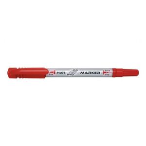 Marker permanent pentru CD/DVD Pilot Twin negru si rosu 0.7mm