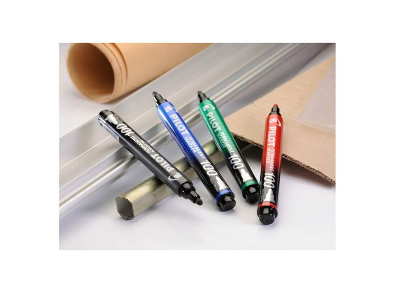 Marker permanent Pilot P100 1.0 mm varf rotund - Dacris.net