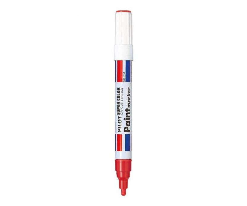Marker-permanent-cu-vopsea-Pilot-Paint-diverse-culori-4-5-mm-varf-rotund-rosu-2