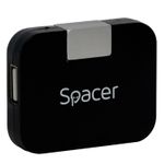 Hub-extern-Spacer-usb-2.0-x-4-usb-2.0-cablu-1m-negru