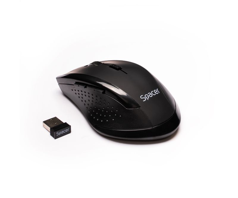 Mouse-optic-Spacer-wireless-2.4ghz-negru