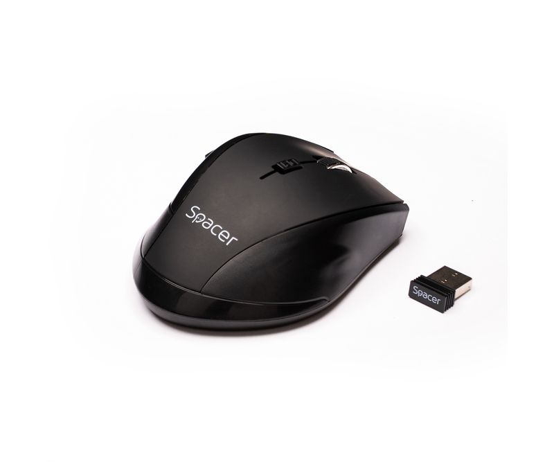 Mouse-optic-Spacer-wireless-2.4ghz-negru