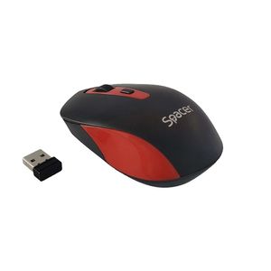 Mouse wireless Spacer scroll 4/1 negru cu rosu