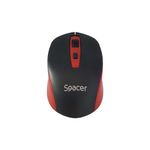 Mouse-wireless-Spacer-scroll-4-1-negru-cu-rosu