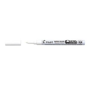 Pachet 12 buc marker permanent pilot super color fine pilot 3mm varf rotund alb