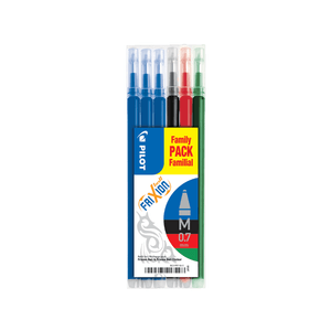 Pachet 12 buc set 6 Rezerve Roller Frixion Ball Pilot 0.7 mm varf mediu