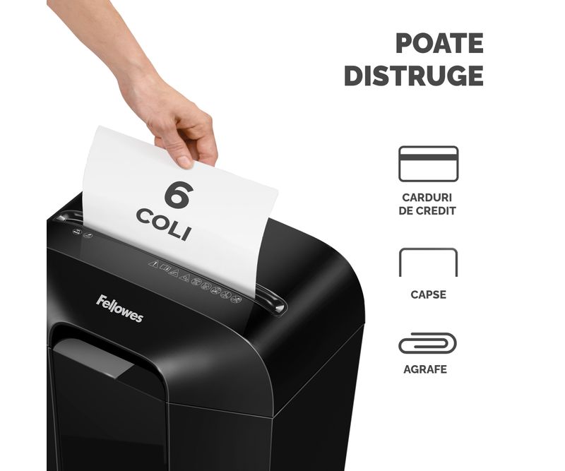 Distrugator-documente-manual-micro-cut-6-coli-Fellowes-LX25m-6