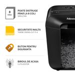 Distrugator-documente-manual-cross-cut-8-coli-Fellowes-LX45-8-coli-negru-2