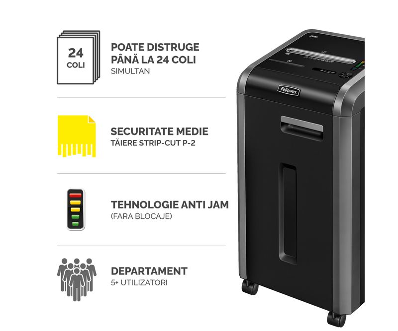 Distrugator-documente-manual-strip-cut-24-coli-Fellowes-225i-2