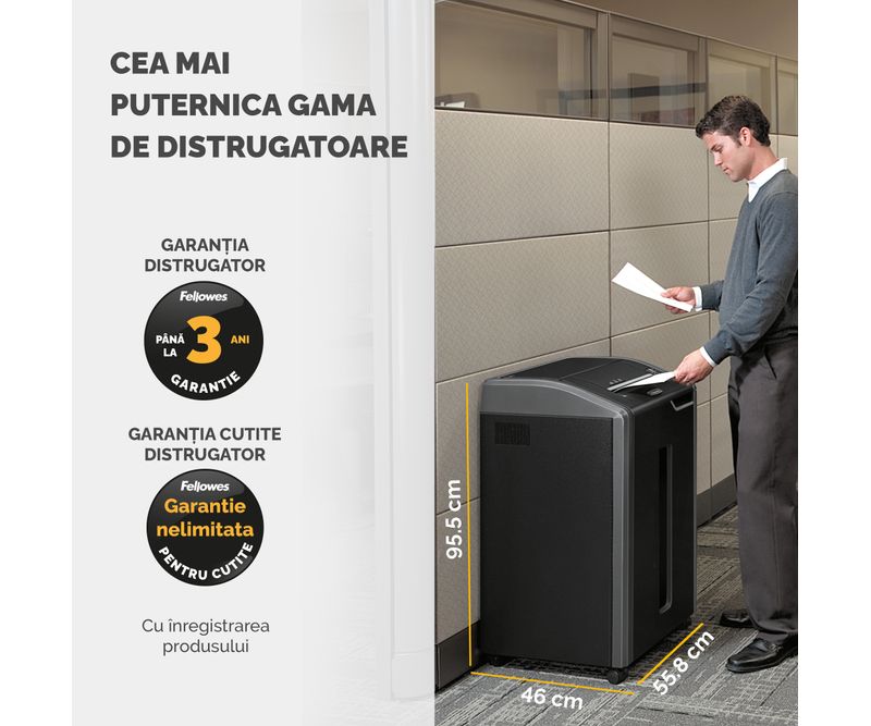 Distrugator-documente-manual-strip-cut-40-coli-Fellowes-425i-9