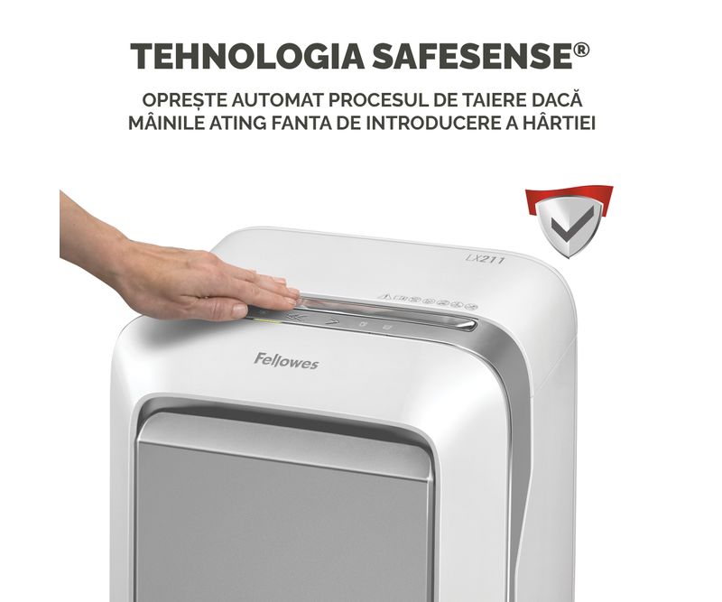 Distrugator-documente-manual-micro-cut-15-coli-Fellowes-LX-211-alb-5