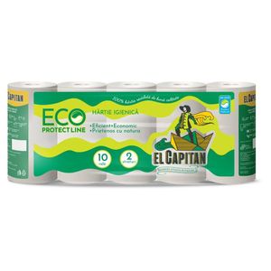 Hârtie igienică 2 straturi, 10 role, El Capitan Eco Protect Line