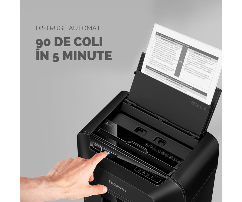 Distrugator-documente-automat-mini-cut-90-coli-Fellowes-AutoMax-90M