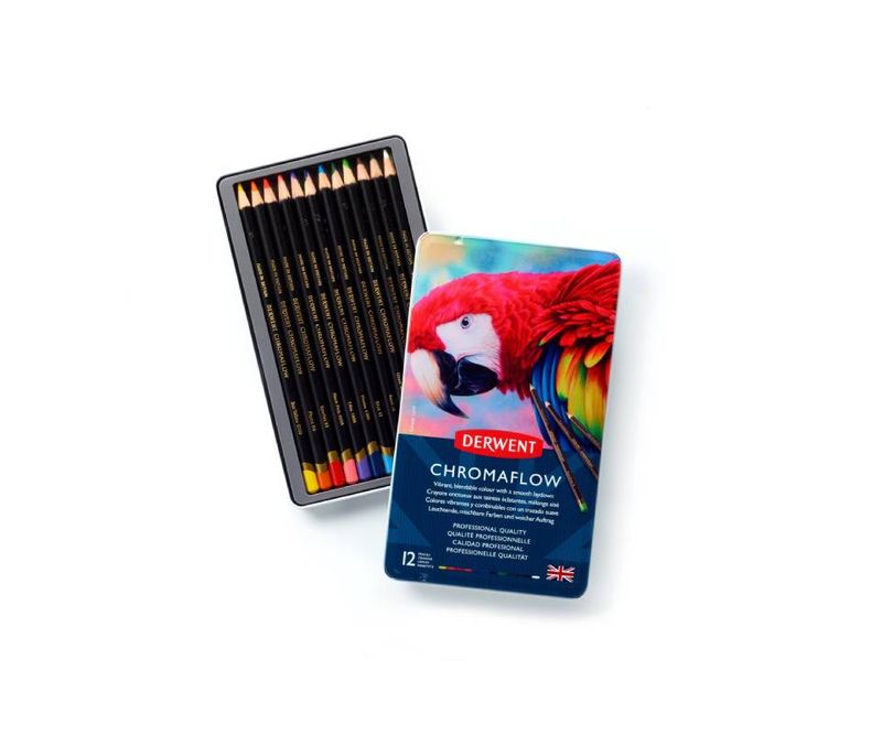 Set-creioane-colorate-Derwent-Professional-Chromaflow-cutie-metalica-24-buc-set