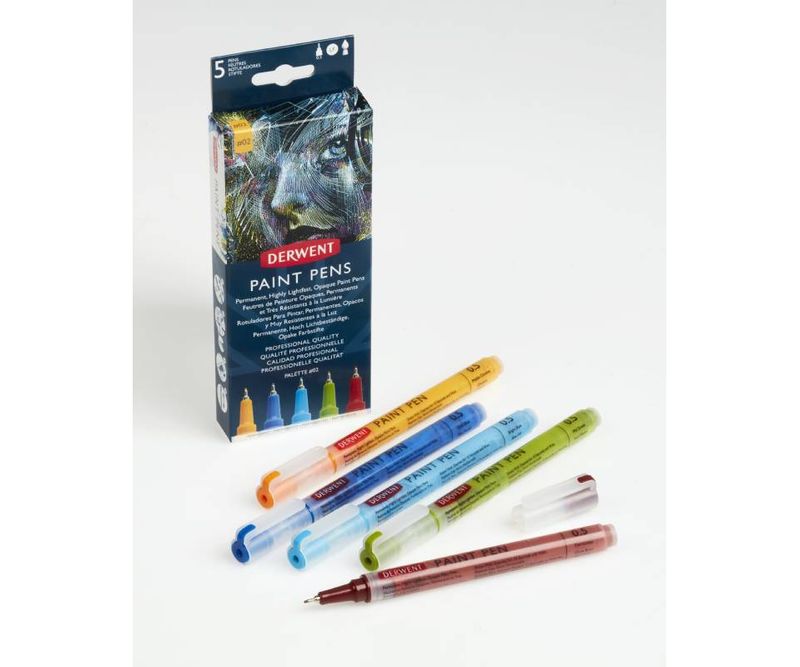 Set-liner-cu-vopsea-Derwent-Professional-0.5-mm-pentru-suprafete-multiple-culori-mate