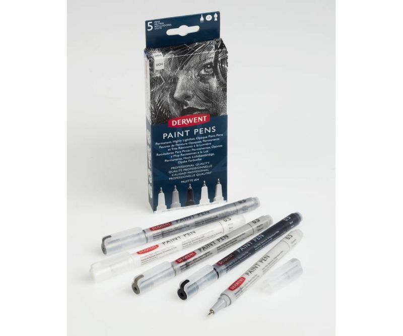 Set-liner-cu-vopsea-Derwent-Professional-0.5-mm-pentru-suprafete-multiple-culori-mate