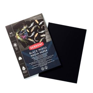Bloc pentru desen Derwent Proffesional, A4, 12 coli, 300 gsm, hartie neagra