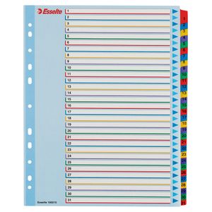 Index Esselte A4 Maxi 1-31 reinscriptibil