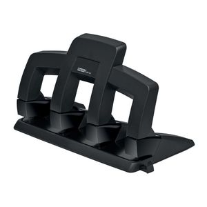 Perforator negru metalic 4 perforatii 30 coli Rapid