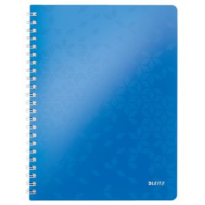 Caiet de birou Leitz Wow A4 coperta PP cu spira 80 file matematica