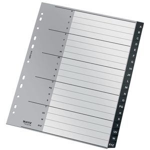 Index Leitz Recycle PP partial reciclat si reciclabil A4 A-Z negru