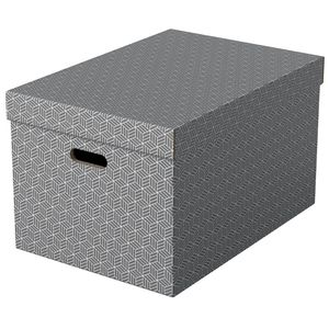 Set 3 buc Cutii arhivare carton 510 x 350 x 300 mm gri Esselte Home Recycled