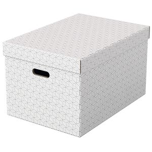 Set 3 buc Cutii arhivare carton 510 x 350 x 300 mm alb Esselte Home Recycled