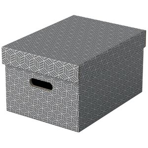 Set 3 buc Cutii arhivare carton 360 x 260 x 200 mm gri Esselte Home Recycled