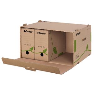 Cutie arhivare carton reciclat si reciclabil deschidere frontala 439 x 259 x 340 mm kraft Esselte Eco