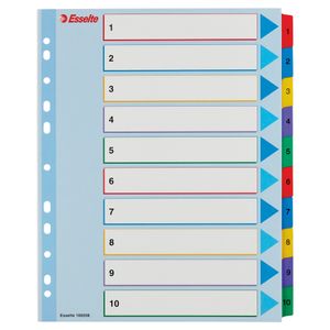 Index Esselte A4 Maxi 1-10 reinscriptibil