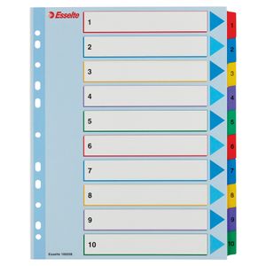 Index Esselte A4 Maxi 1-10 reinscriptibil