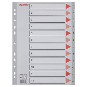 Index Esselte A4 numerotat 1-12