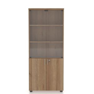 Dulap vitrina STANDARD, 80 x 40 x 192 cm, PAL, stejar