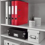 Biblioraft-Leitz-180°-WOW-carton-laminat-partial-reciclat-certificare-FSC-A4-52-mm-rosu