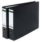 Biblioraft-Leitz-180°-carton-partial-reciclat-certificare-FSC-A3-landscape-80-mm-negru