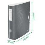 Biblioraft-Leitz-180°-Active-WOW-polyfoam-partial-reciclat-A4-82-mm-rosu