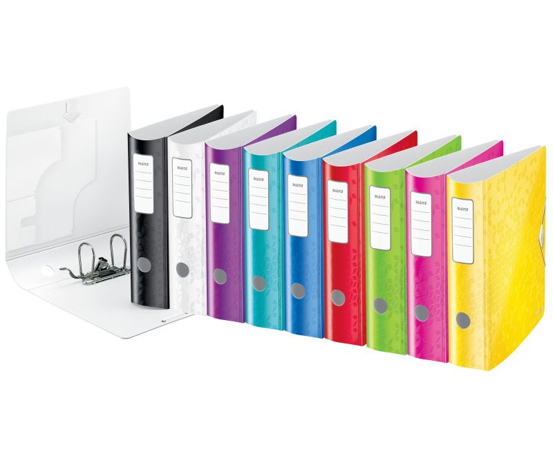 Biblioraft-Leitz-180°-Active-WOW-polyfoam-partial-reciclat-A4-82-mm-rosu