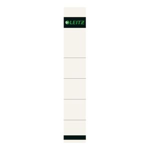 Etichete pentru biblioraft Leitz, interschimbabile, carton, reciclabile, 52 mm, 10 buc/ set, alb