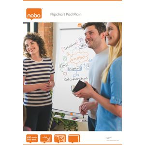 Hartie pentru flipchart NOBO, 65x95.5 cm, 20 coli, simpla